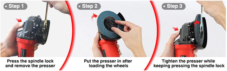 How to Load or unload an Angle Grinder Disc