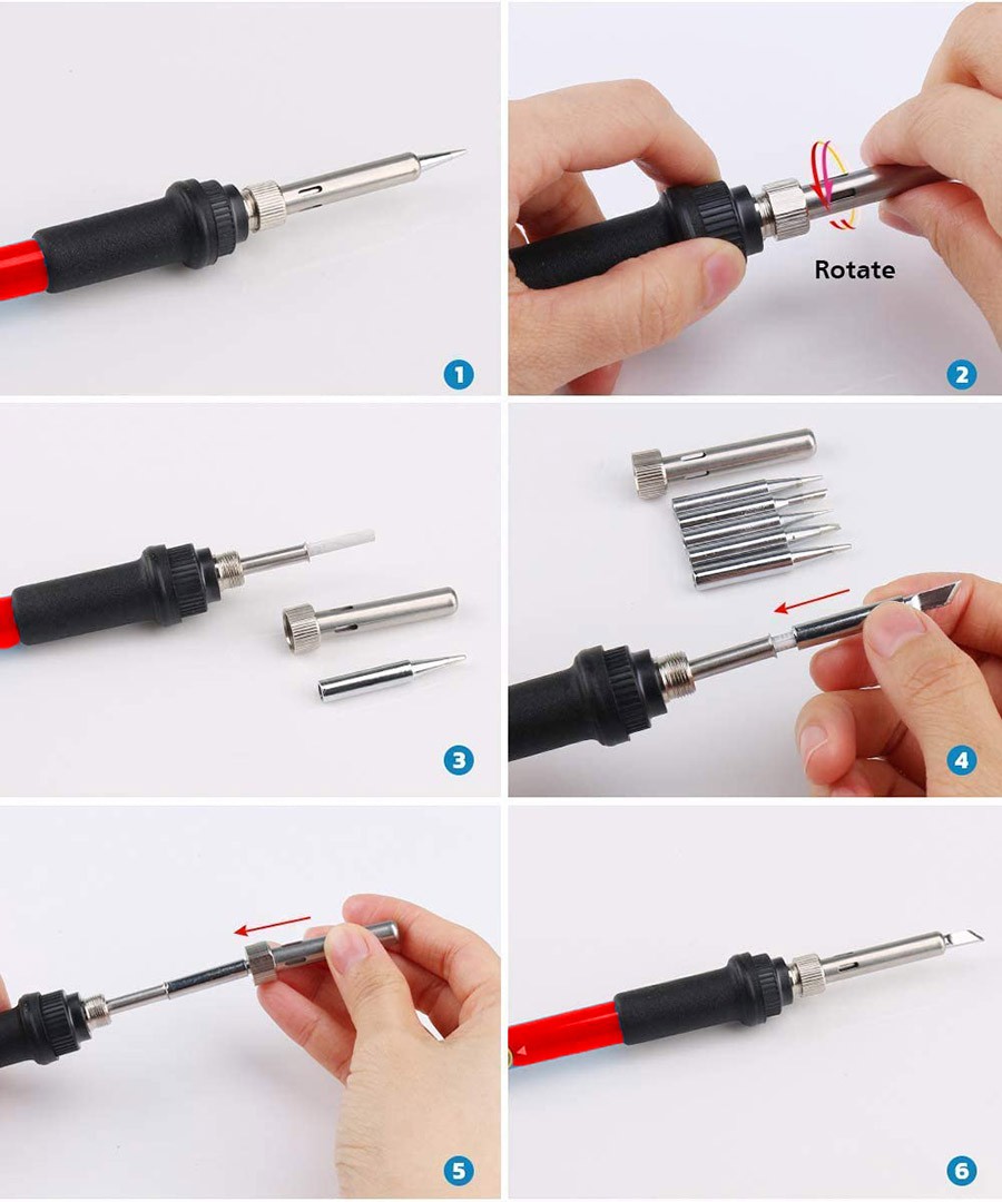 Soldering iron disassembly instructions